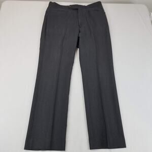 Sansabelt Pants Mens 35x32 Gray No Belt Loops Stretch Waist Dress Trousers